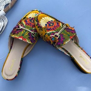 Quipid flashy ballerina mule shoes
